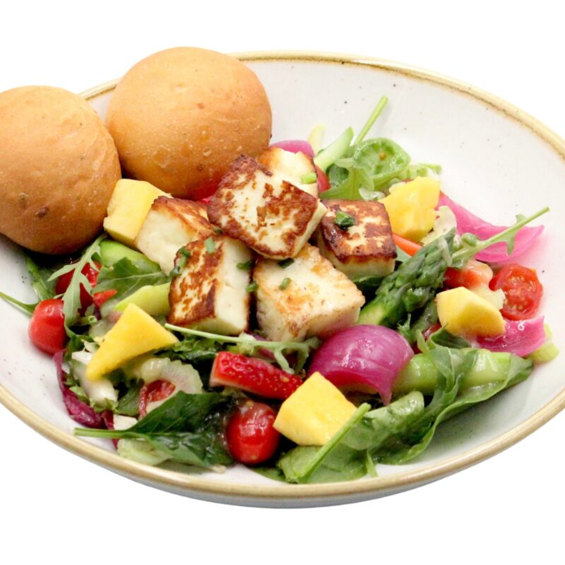 Sałatka z grillowanym halloumi